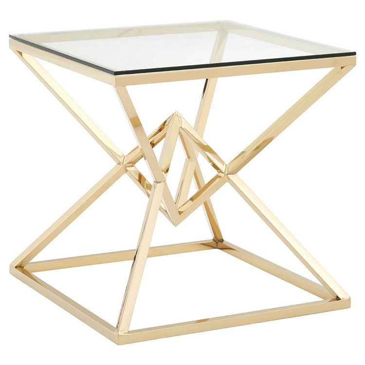 Geometric Square End Table, Stunning Statement Table, Easily Maintained Lounge Table